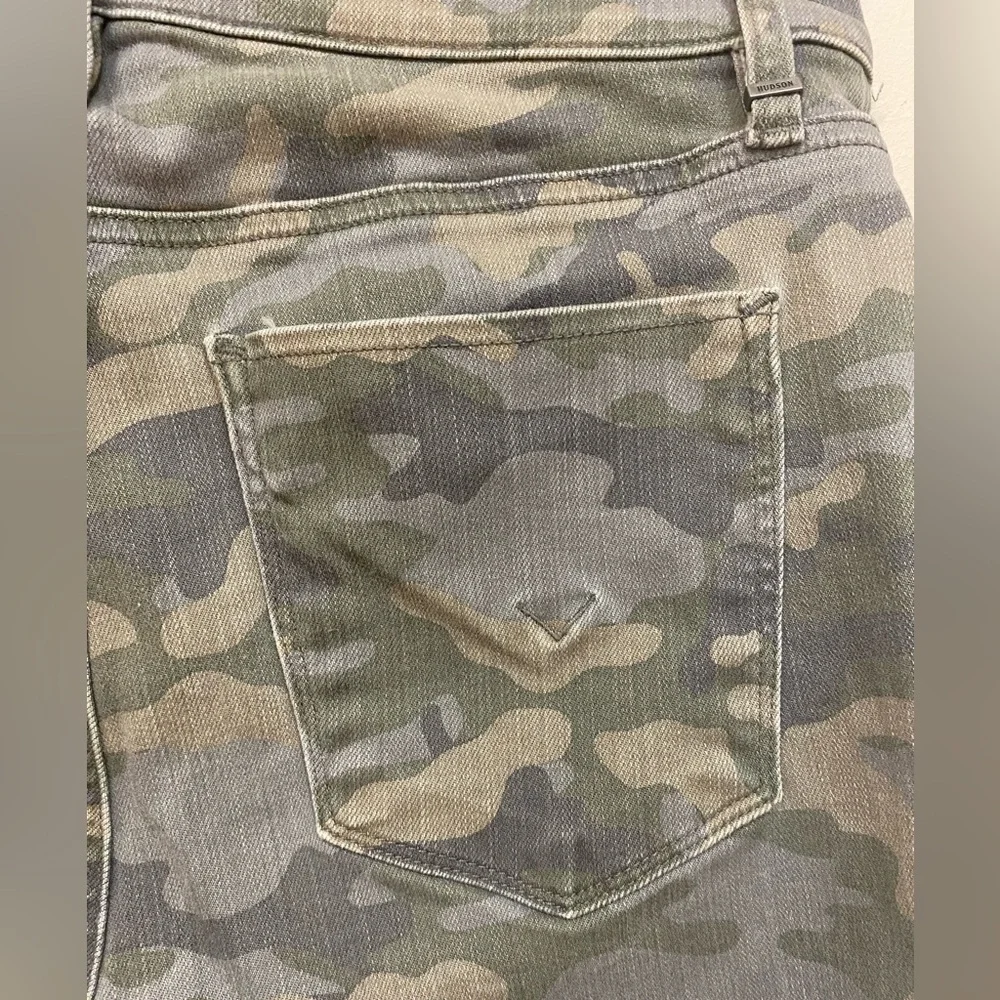 Hudson Camo Skinny Jean Pants Barbara Size 28, 11” High Rise